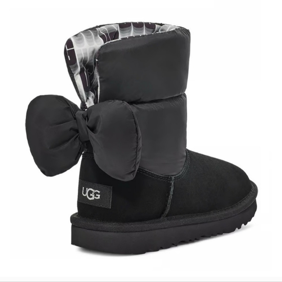 UggT Bailey Bow Black Boots - 3 - Picture 1 of 15